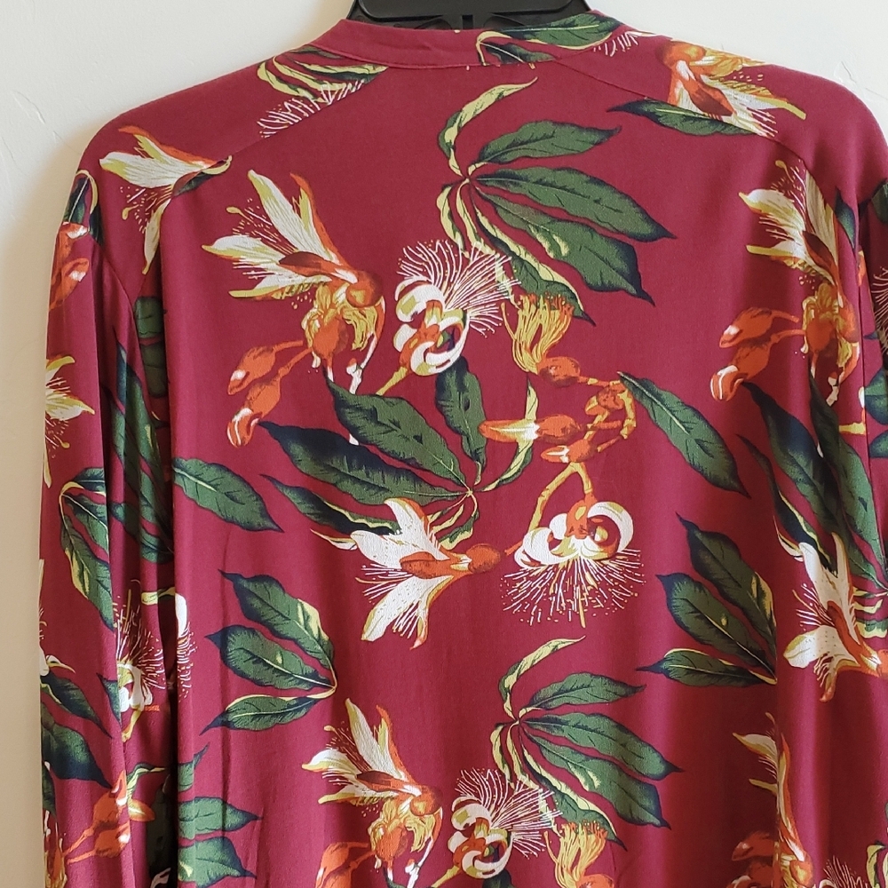 Floral Popover Blouse Multicolor XL - Picture 3 of 9